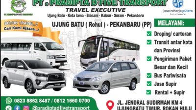 PT. Pradipta D’Five Transport Travel Executive Hadir Layani Rute Ujung Batu–Pekanbaru PP, Siap Antar Jemput dan Kirim Paket