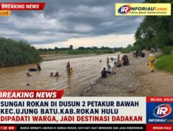 Sungai Rokan di Dusun 2 Petakur Bawah Dipadati Warga, Jadi Destinasi Dadakan