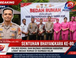 Sentuhan Bhayangkara ke-80, Polres Rohul dan Baznas Hadirkan Harapan Lewat Bedah Rumah di Rambah Hilir