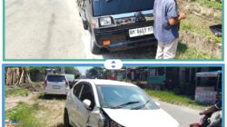 Dua Mobil Terlibat Kecelakaan di Simpang Jalan Lingkar Ujung Batu