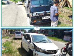 Dua Mobil Terlibat Kecelakaan di Simpang Jalan Lingkar Ujung Batu