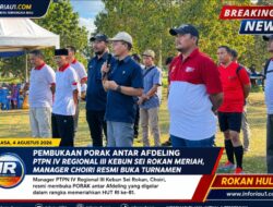 Pembukaan PORAK Antar Afdeling PTPN IV Regional III Kebun Sei Rokan Meriah, Manager Choiri Resmi Buka Turnamen