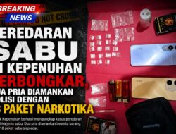 Peredaran Sabu di Kepenuhan Terbongkar, Dua Pria Diamankan Polisi dengan 18 Paket Narkotika