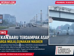 Asap Mulai Selimuti Pekanbaru, Warga Kenakan Masker di Sekitar Jalan Soekarno-Hatta