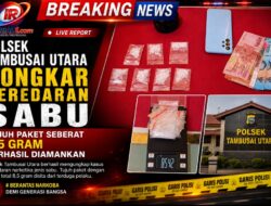 Polsek Tambusai Utara Bongkar Peredaran Sabu, Tujuh Paket Seberat 8,5 Gram Berhasil Diamankan